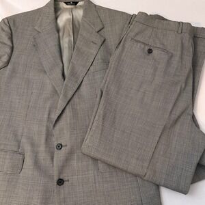 VTG Ralph Lauren Polo University Club Wool Suit 40L 35x32 Houndstooth USA 80s